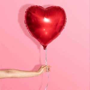 Globo metálico corazón