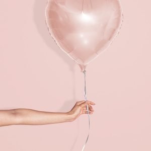 Globo metálico rosa